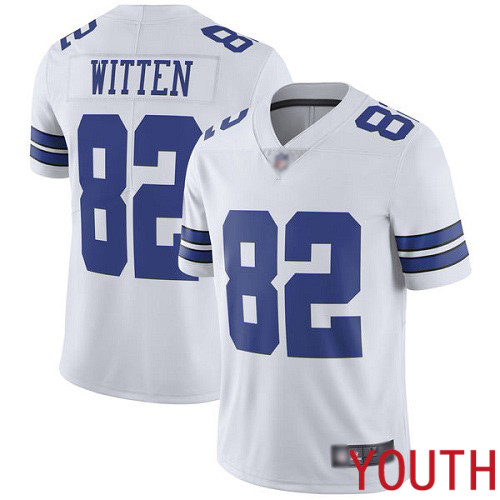 Youth Dallas Cowboys Limited White Jason Witten Road #82 Vapor Untouchable NFL Jersey